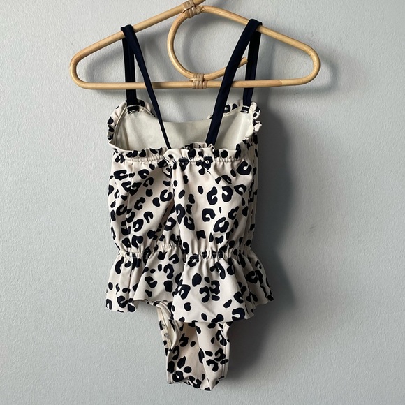 Baby Gap Cheetah Print Peplum Skirt One Piece Bathingsuit Size 5T - Picture 3 of 13